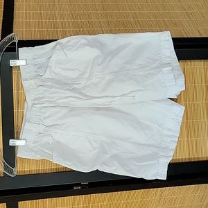 White 100% cotton shorts drawstring waist sz S